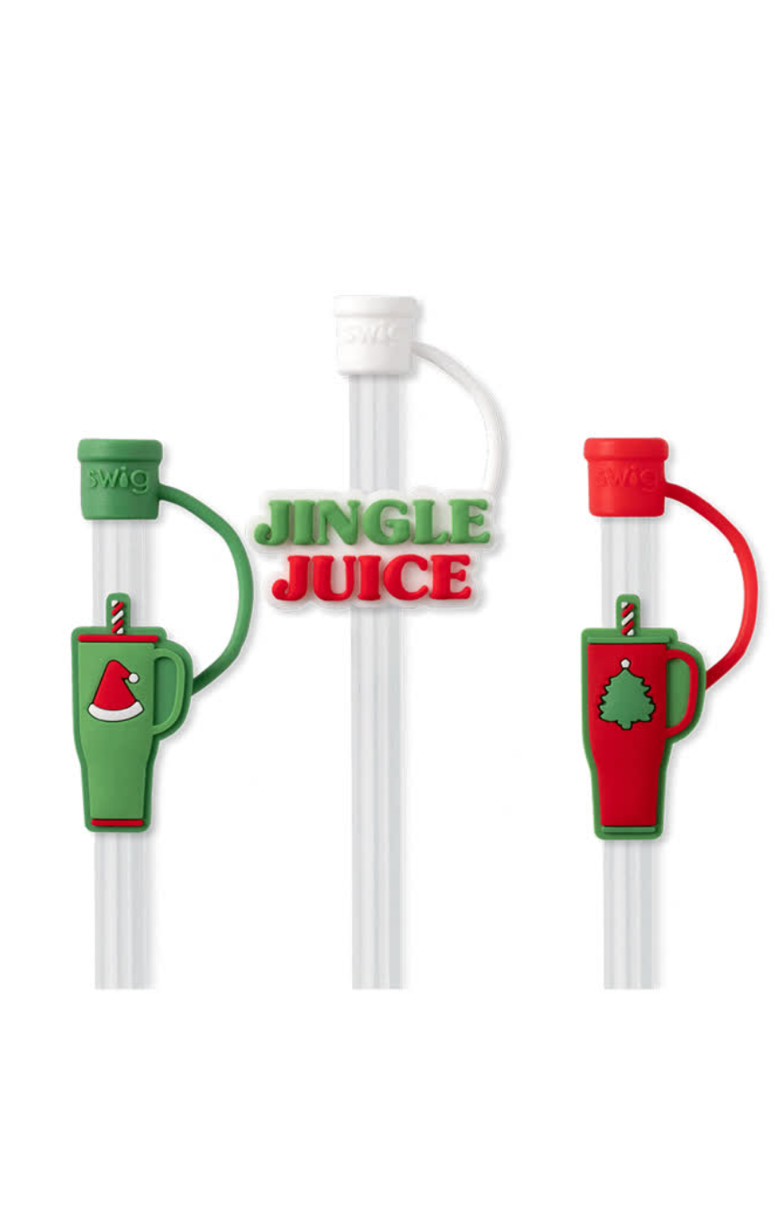 Christmas Straw Topper Set