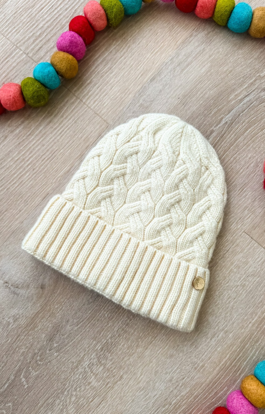 Satin Lined Cashmere Beanie