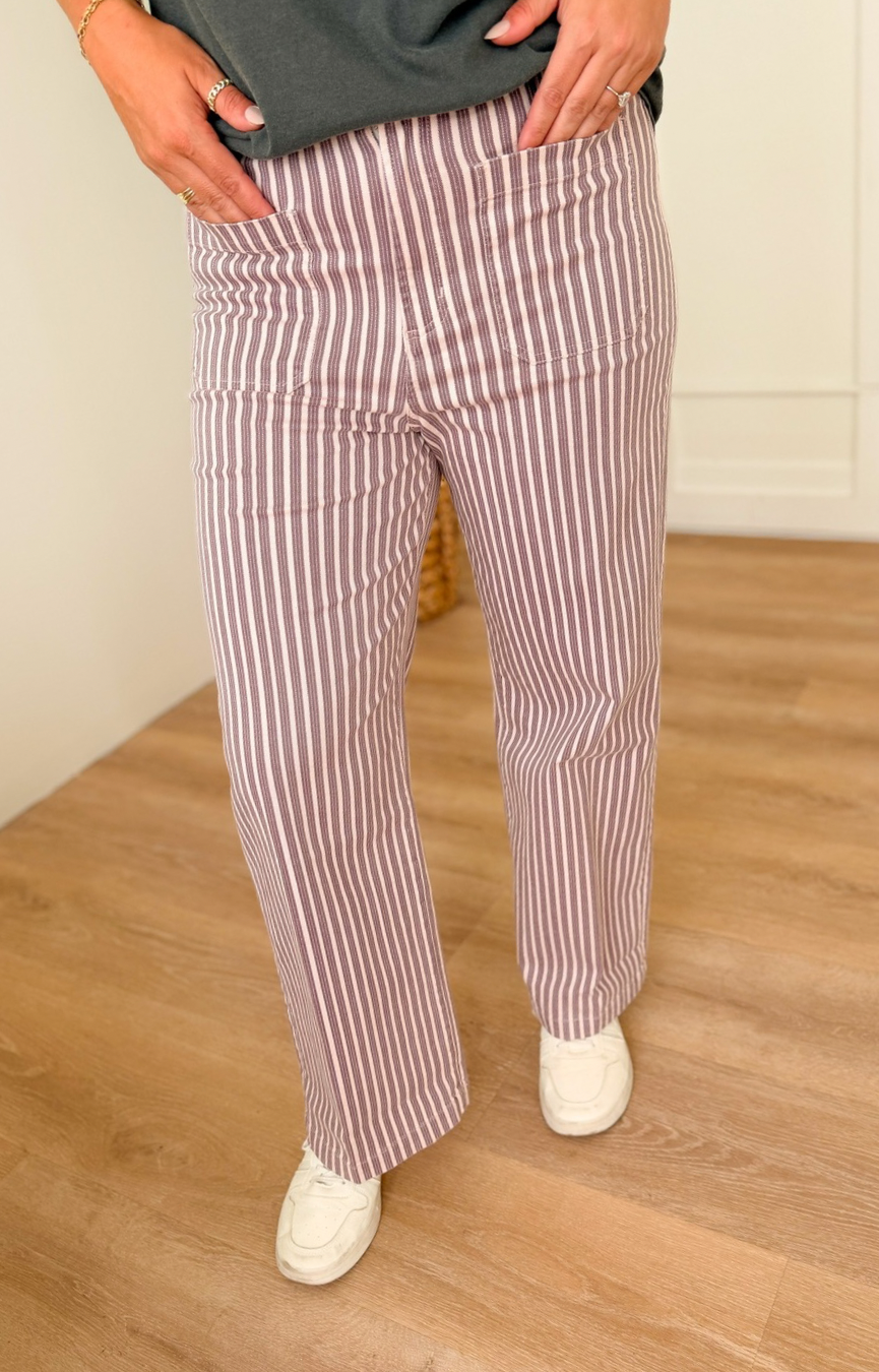Bristol Pants- Berry Blush Stripe