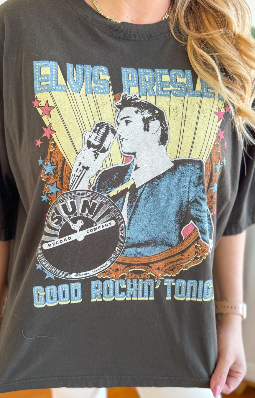 Sun Records Love Me Tender Elvis Tee- O/S