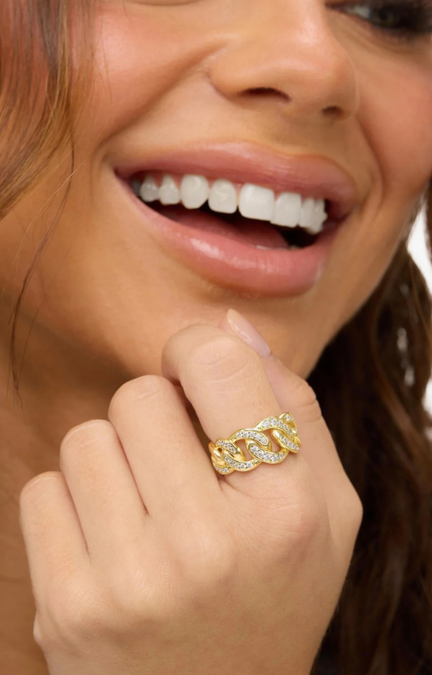 Graduated Pave Julian Ring