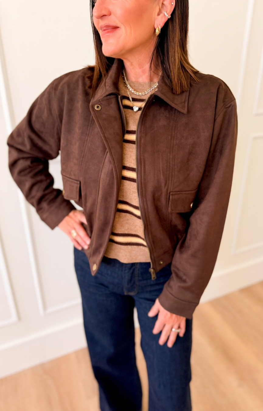 Risk Taker Faux Suede Jacket