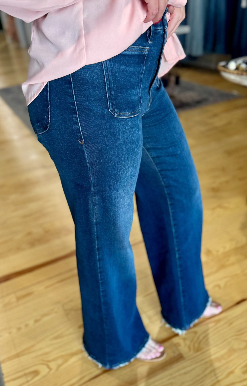 Soft Tech Good Waist Palazzo Jeans