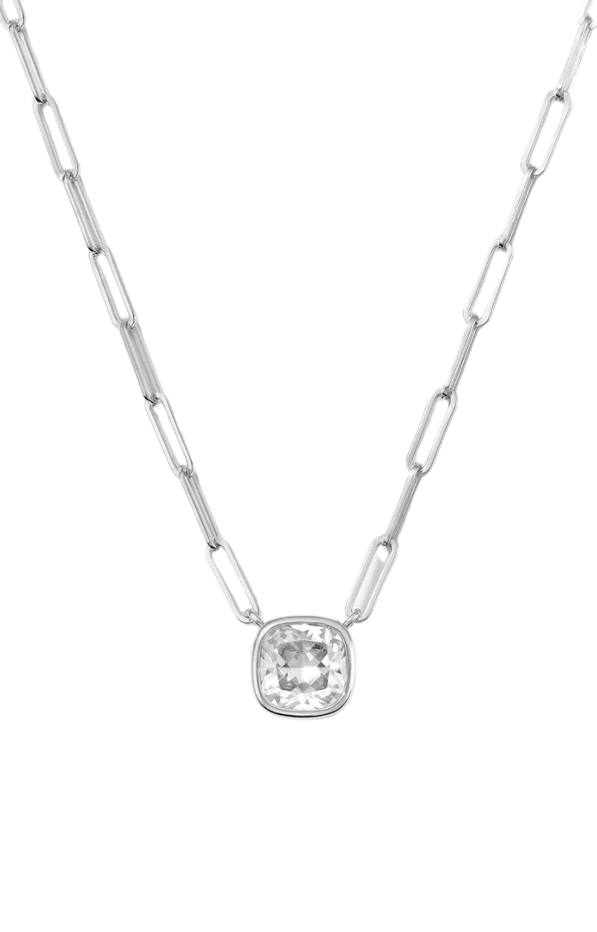 Baby Samantha Silver Cushion Necklace