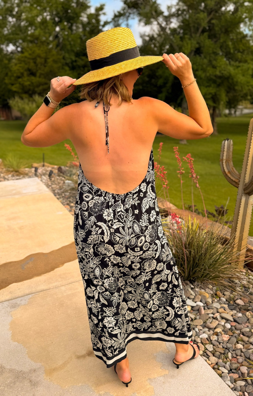 Viento Luz Floral Midi Dress