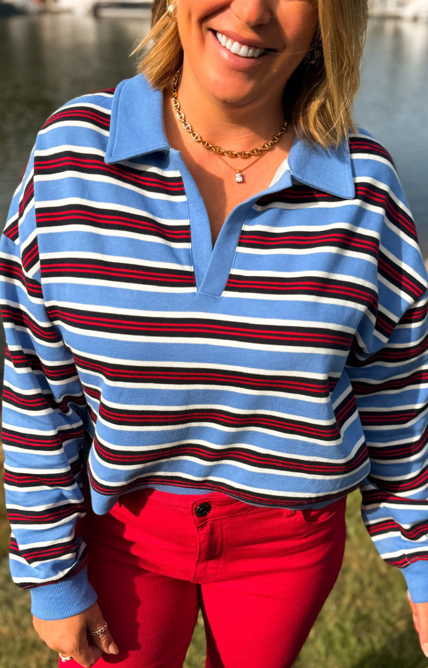 Low Key Stripe Henley