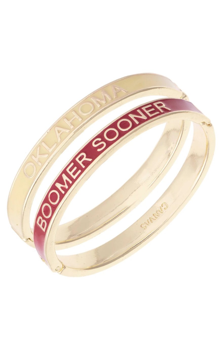Oklahoma Enamel Hinge Bangle