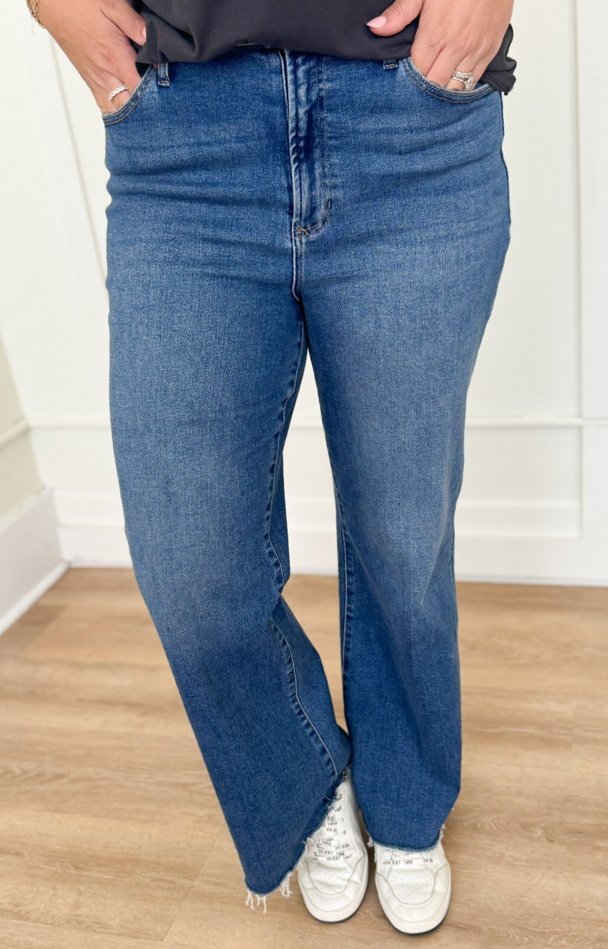 Fiona Wide Leg Jeans- Midtown
