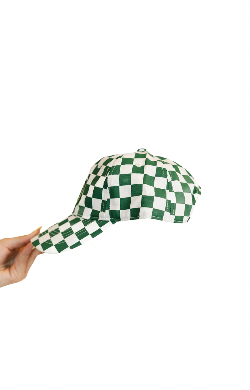 Cass Hat- Green Checkered