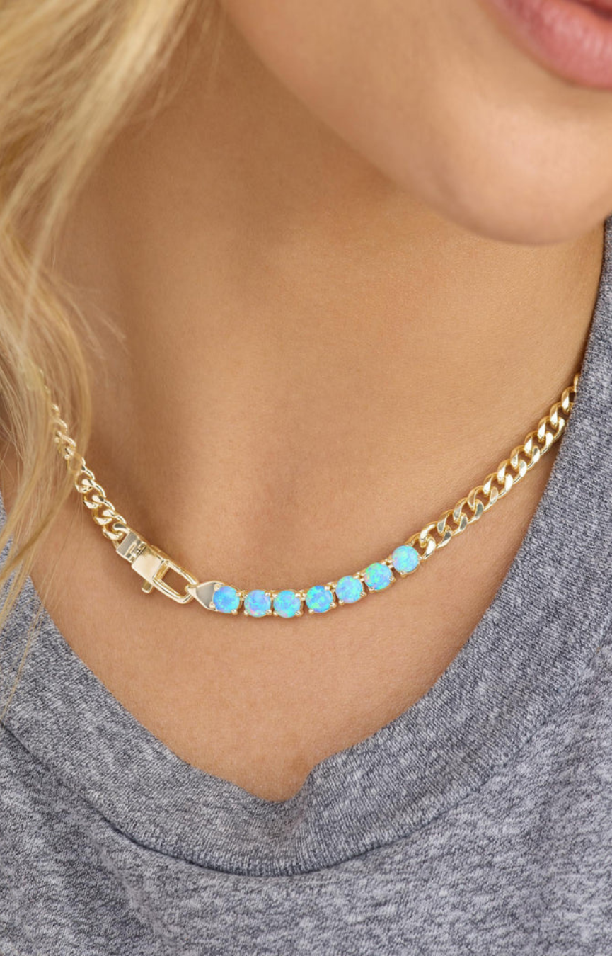 Julian Loves Blue Opals Necklace