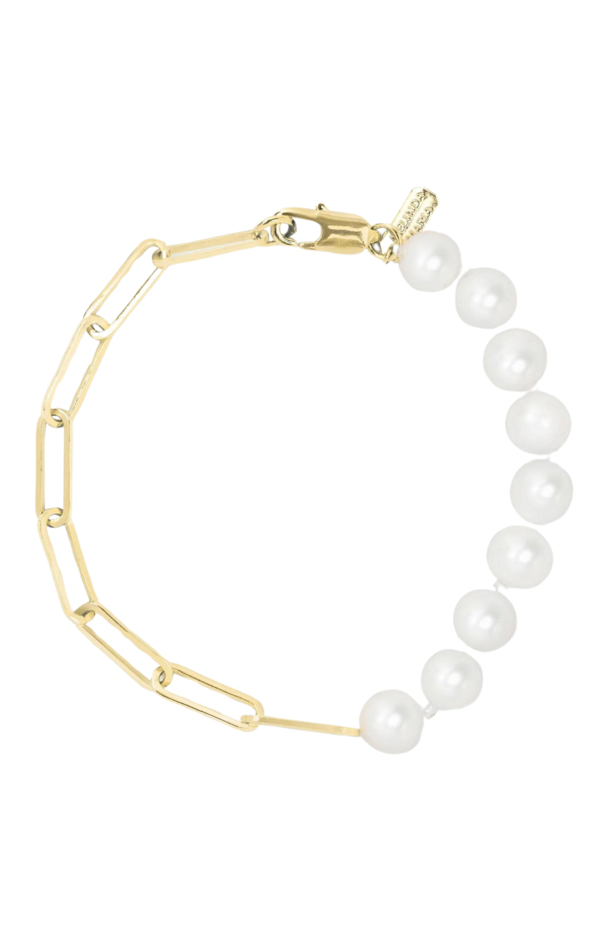 Samantha Half Chain Pearl Bracelet