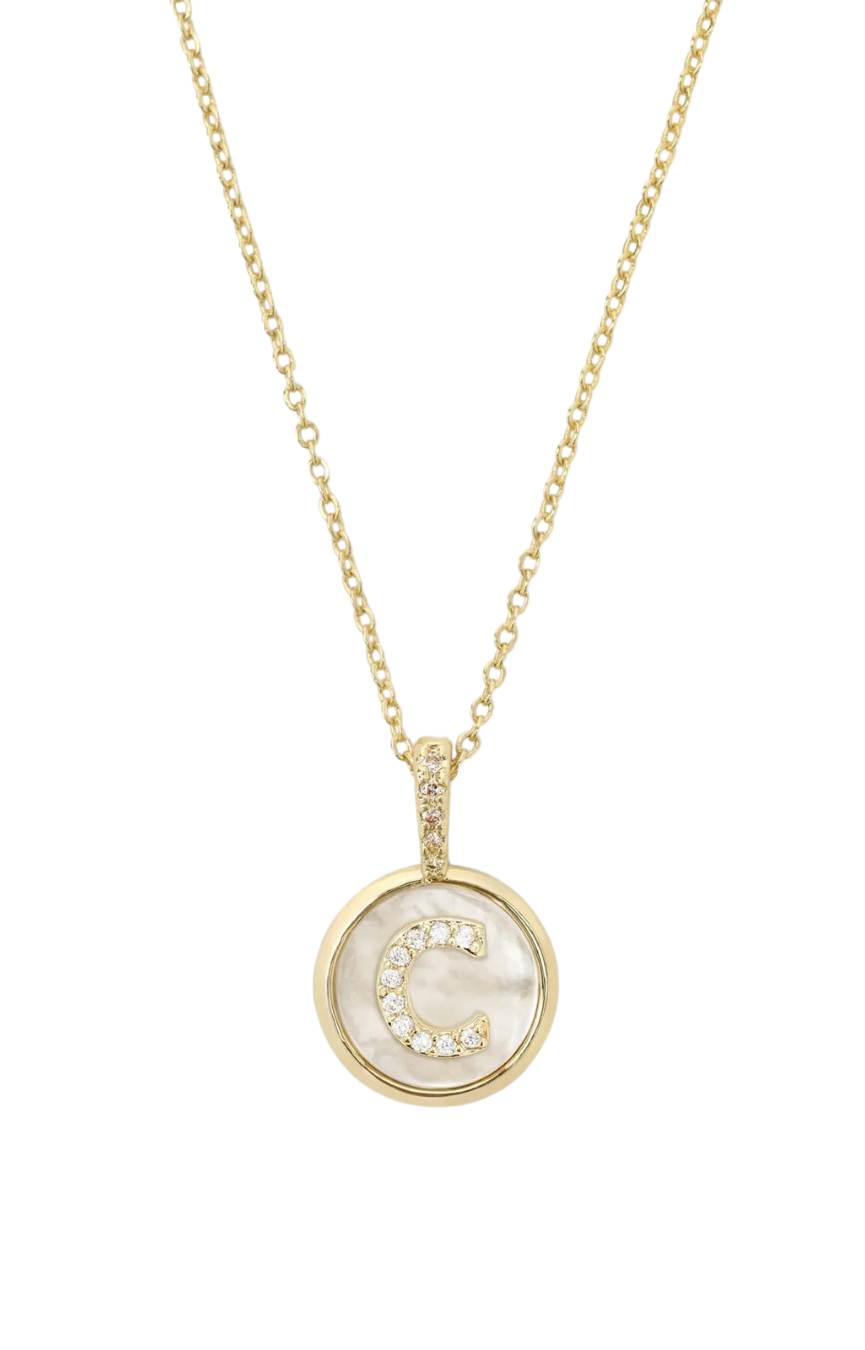 Baby Love Letters Gold Medallion Necklace