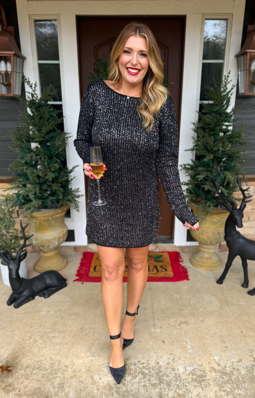 La Marca Sequin Dress