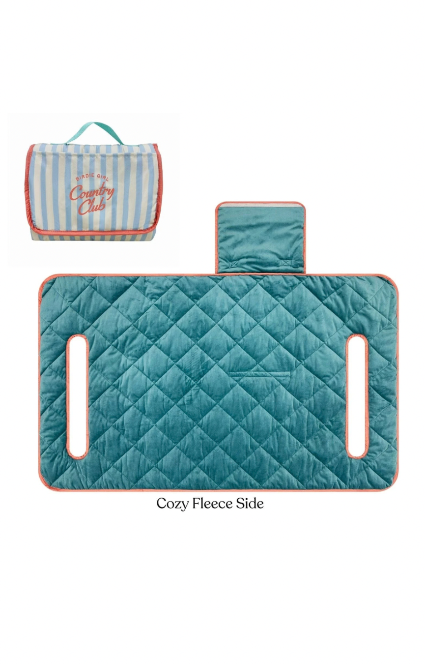 Country Club Stripe Reversible Golf Cart Seat Cover