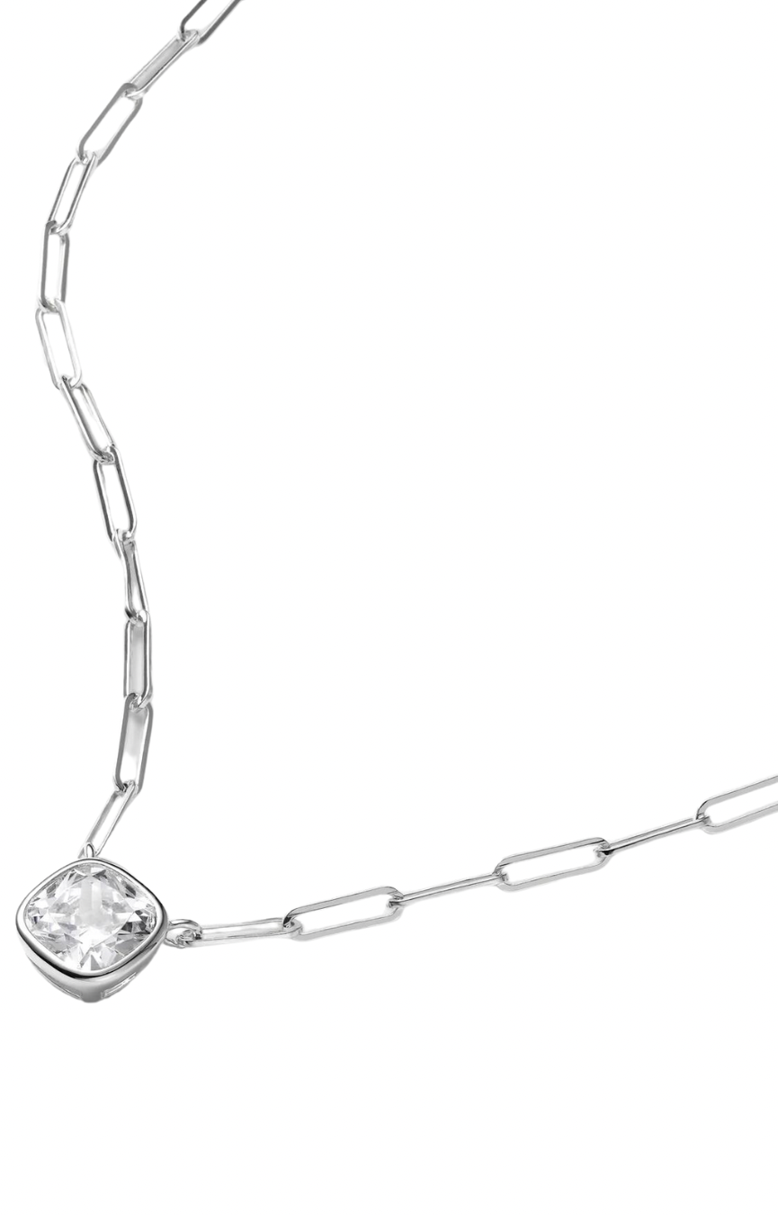 Baby Samantha Silver Cushion Necklace