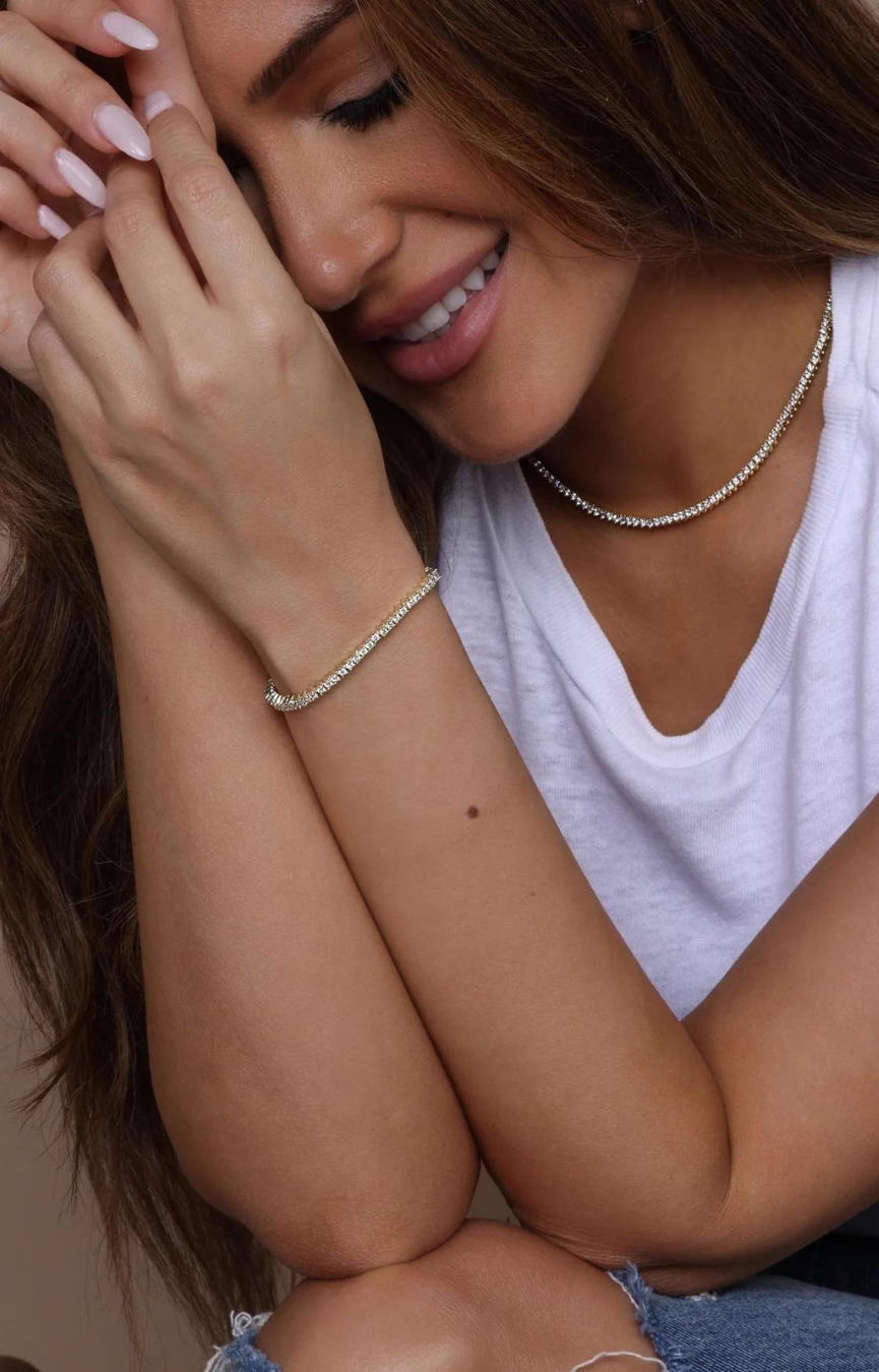 Baby Not Your Basic Gold Tennis Bracelet