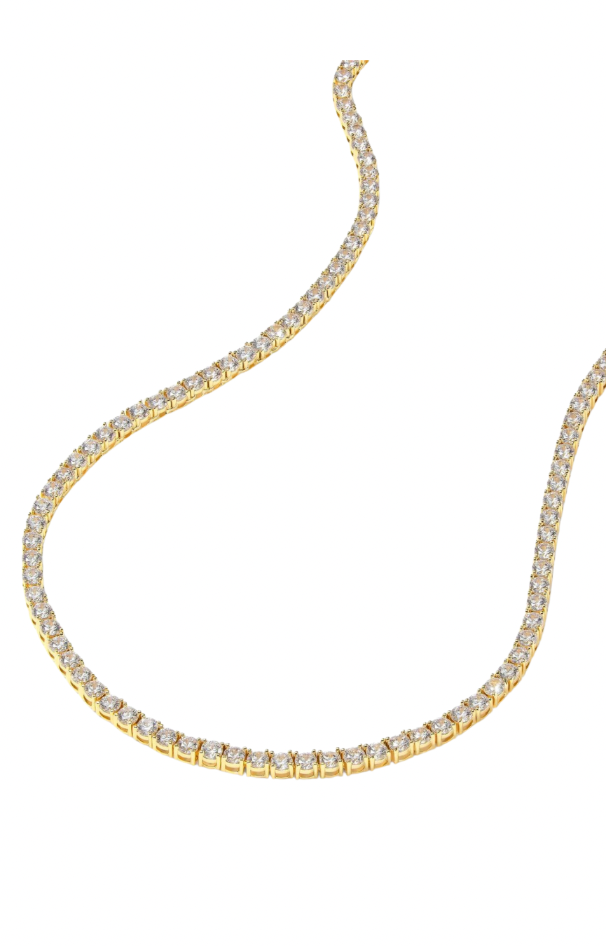 Grand Heiress Gold 18” Tennis Necklace