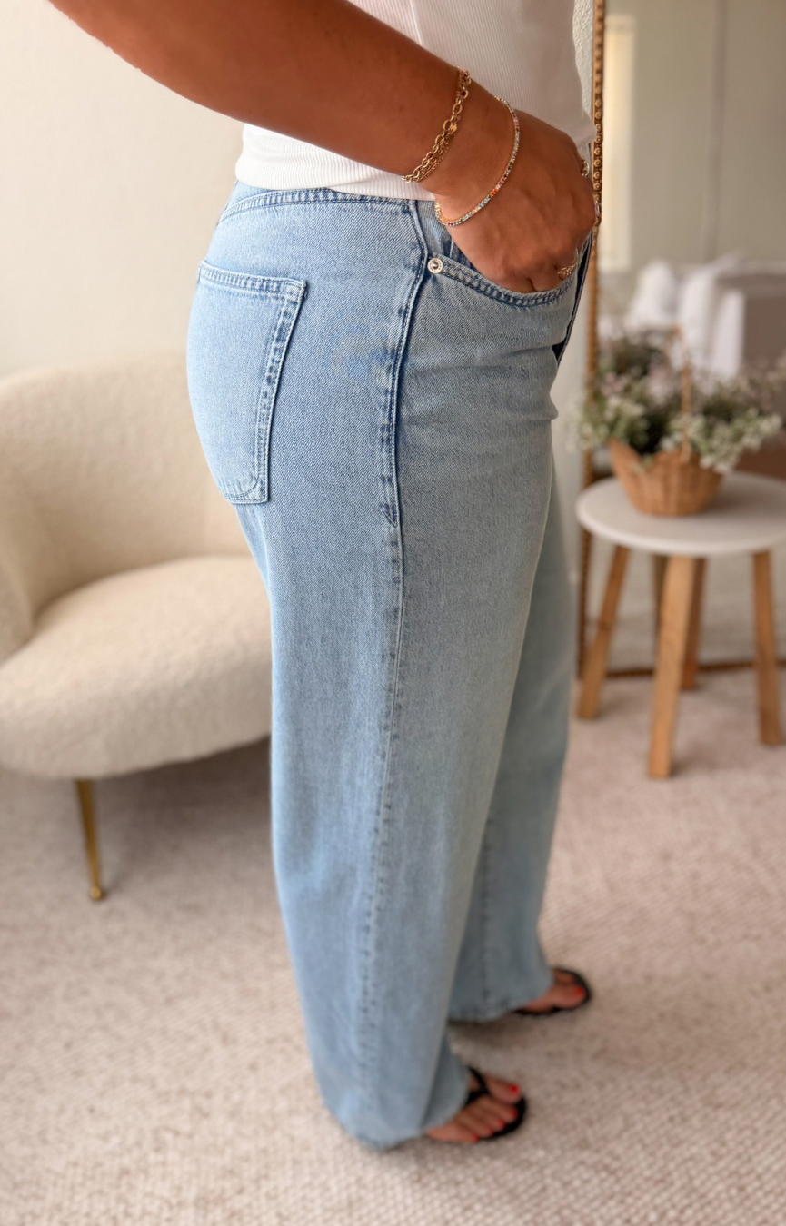 Weightless Wide Leg Jeans- Indigo