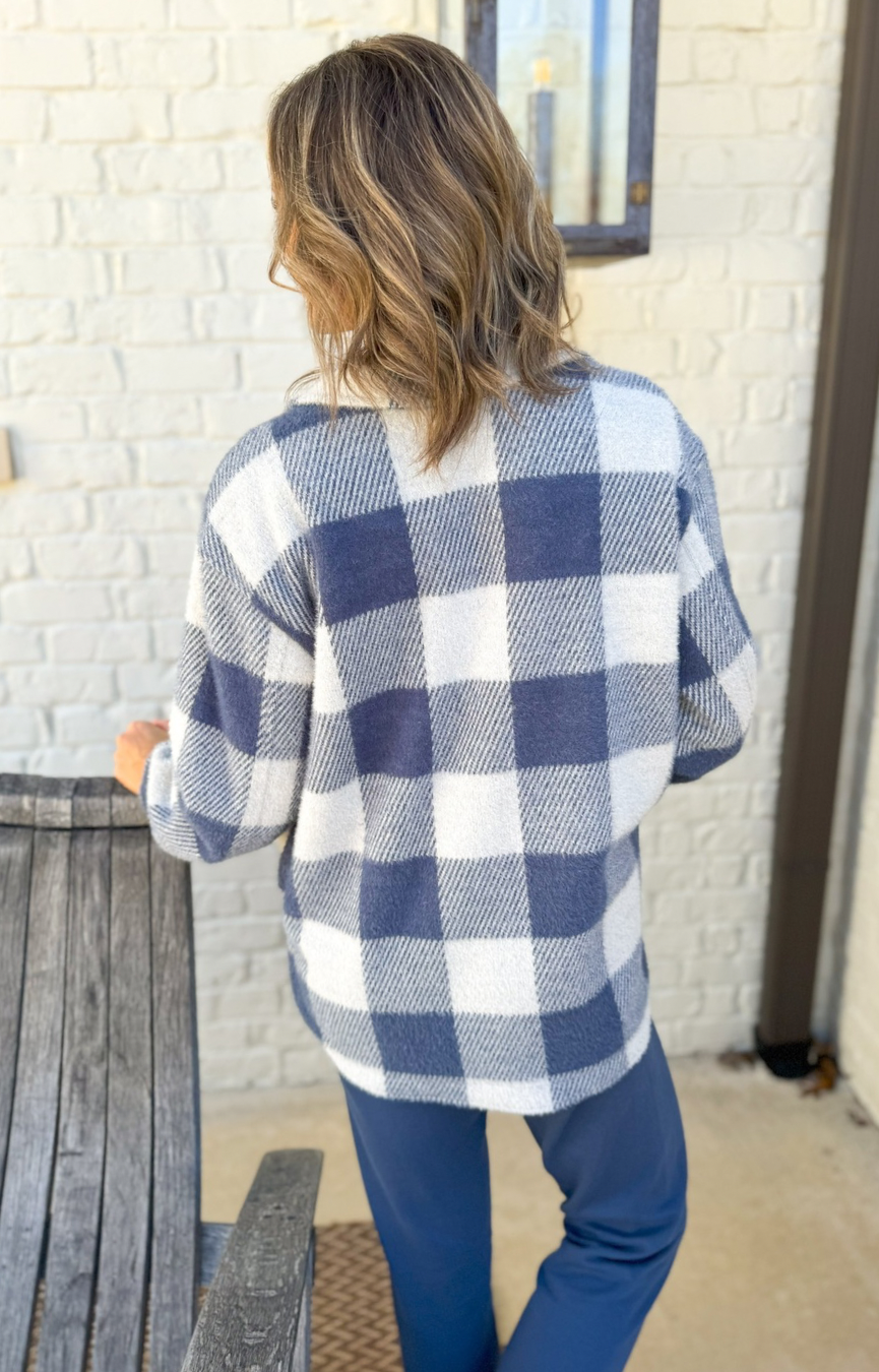 Tucker Buffalo Check Jacket- Eclipse