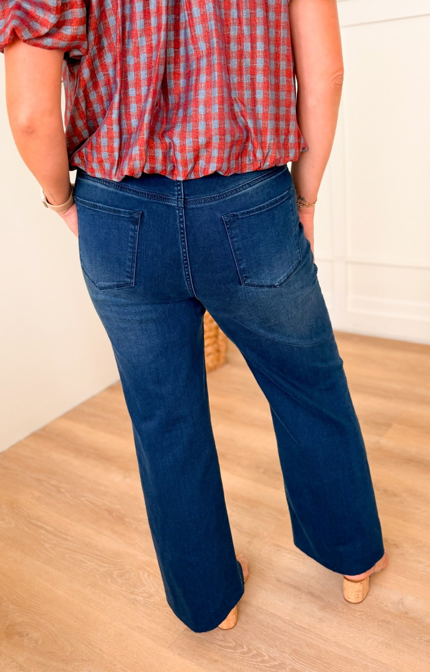 Fiona Wide Leg Jeans- Princess Wash