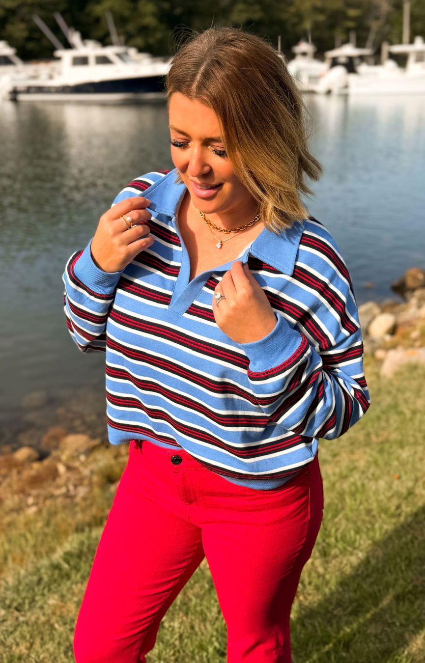 Low Key Stripe Henley
