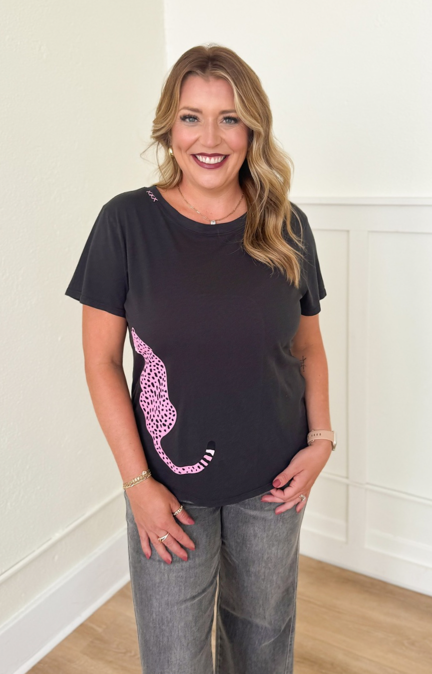 Pink Leopard Tee