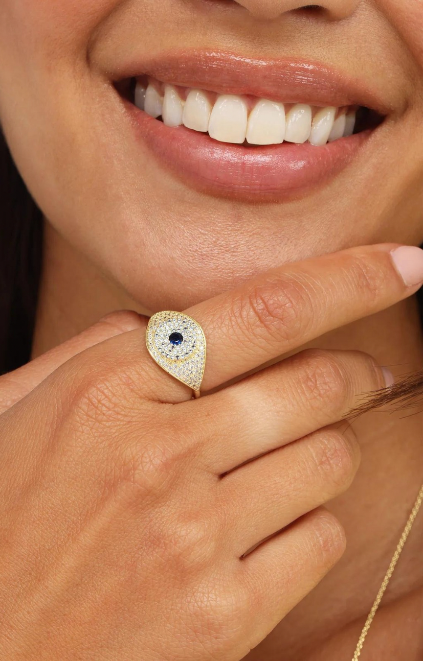 Blue Evil Eye Ring