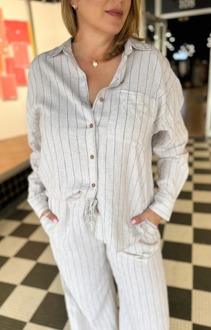 Alfie Striped Button Up Shirt