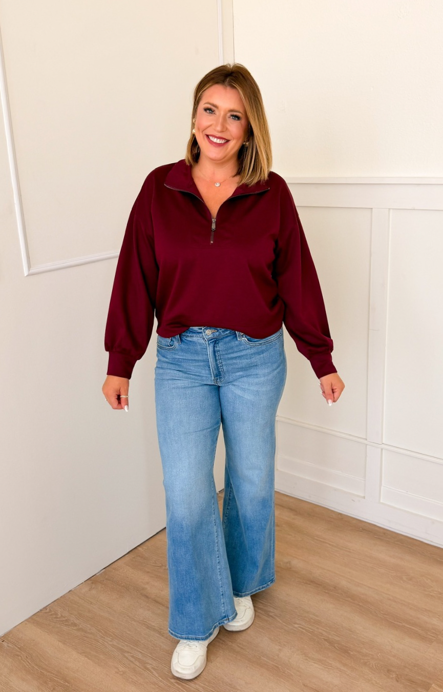 Good Waist Palazzo Ankle Jeans- Cedarwick