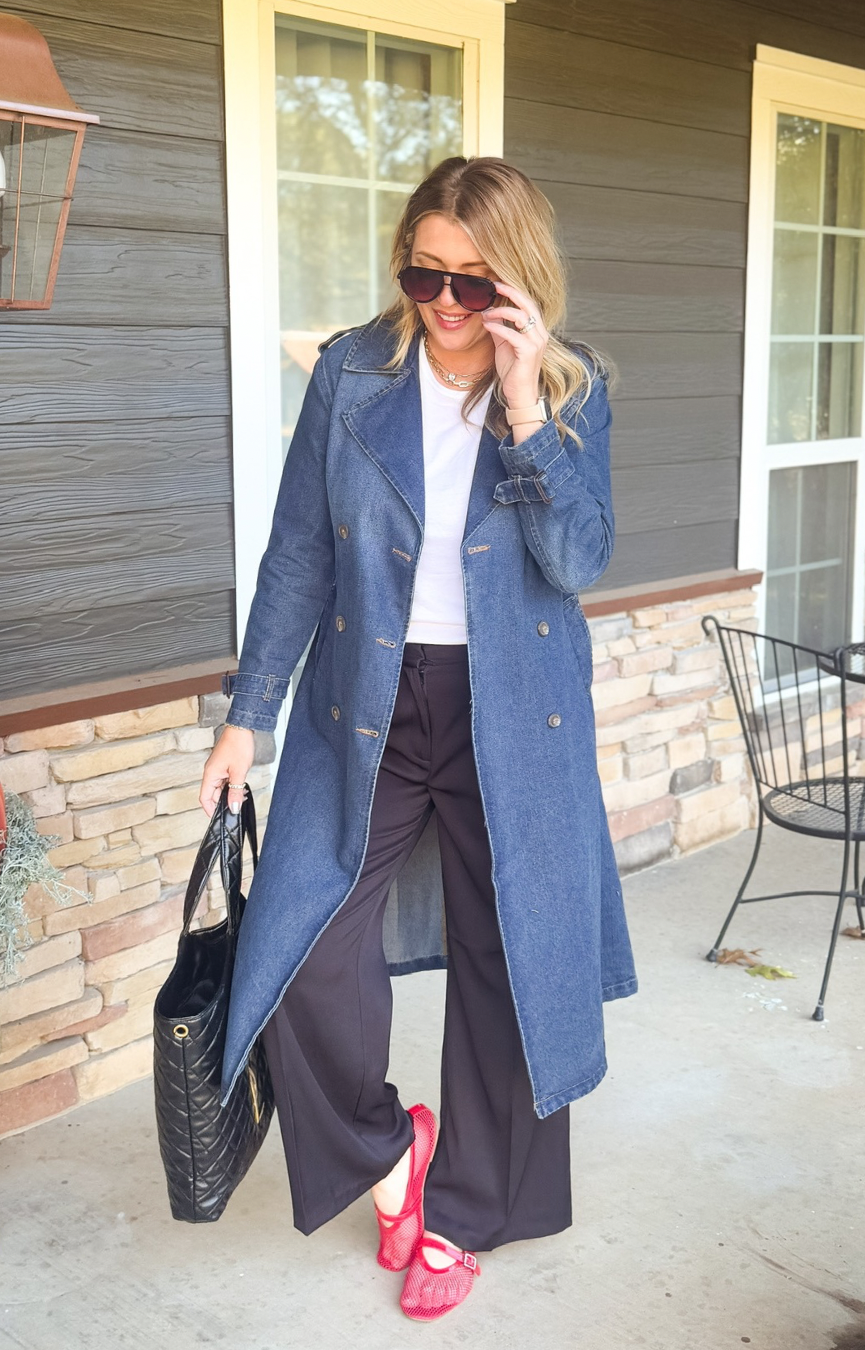 Darby Denim Trench Coat