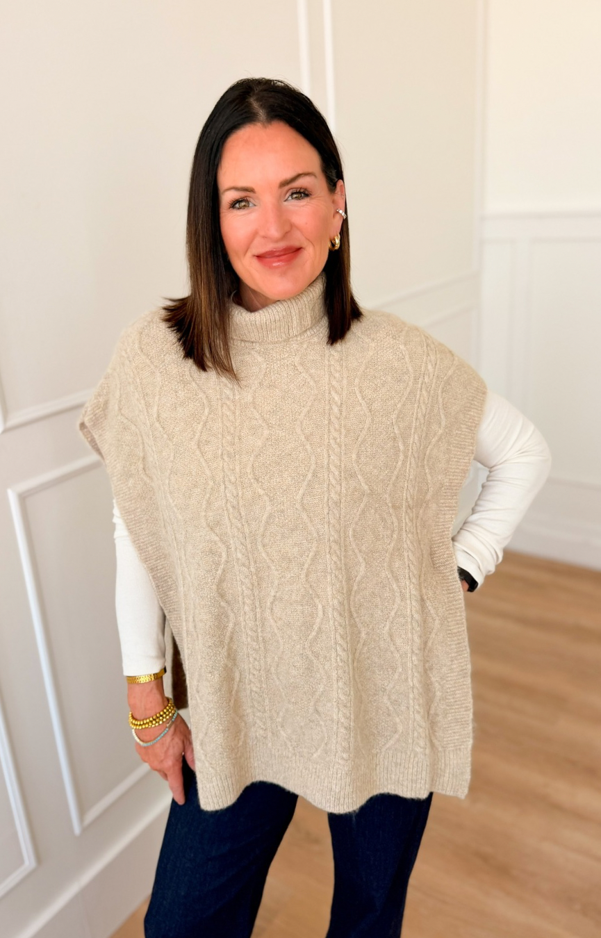Winter Retreat Poncho O/S