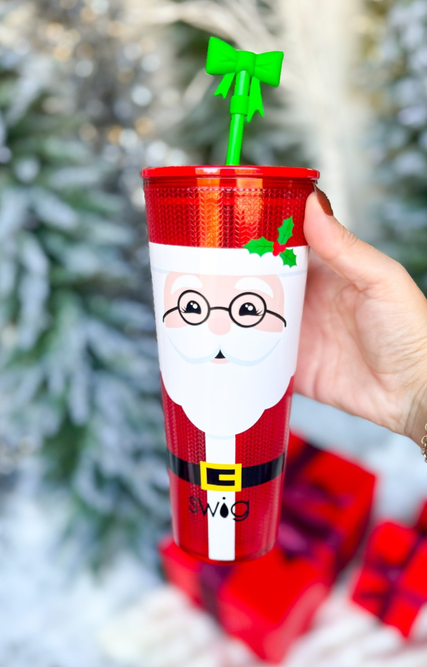 Mr Claus 24oz Plastic Tumbler