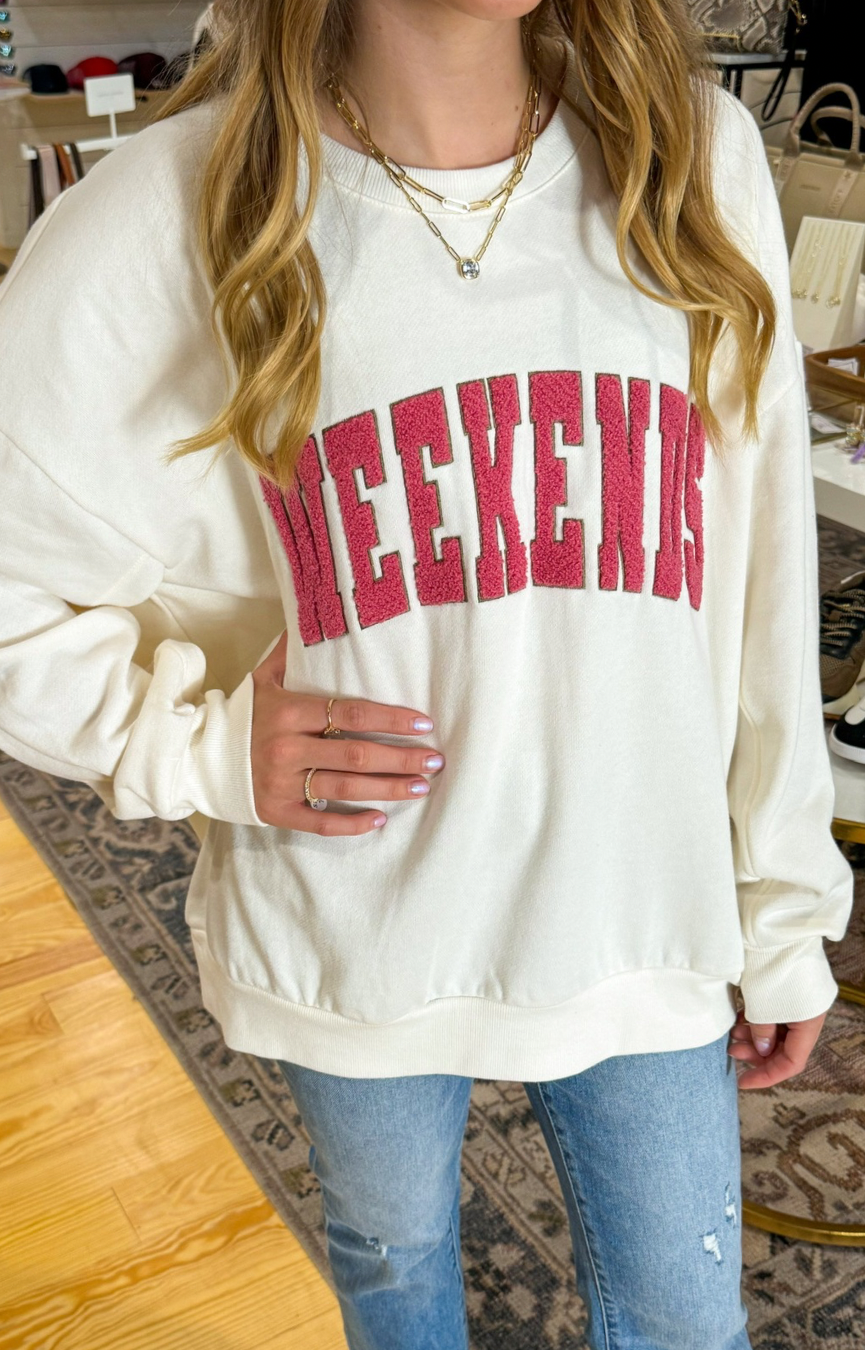 Oversized Weekends Sweatshirt