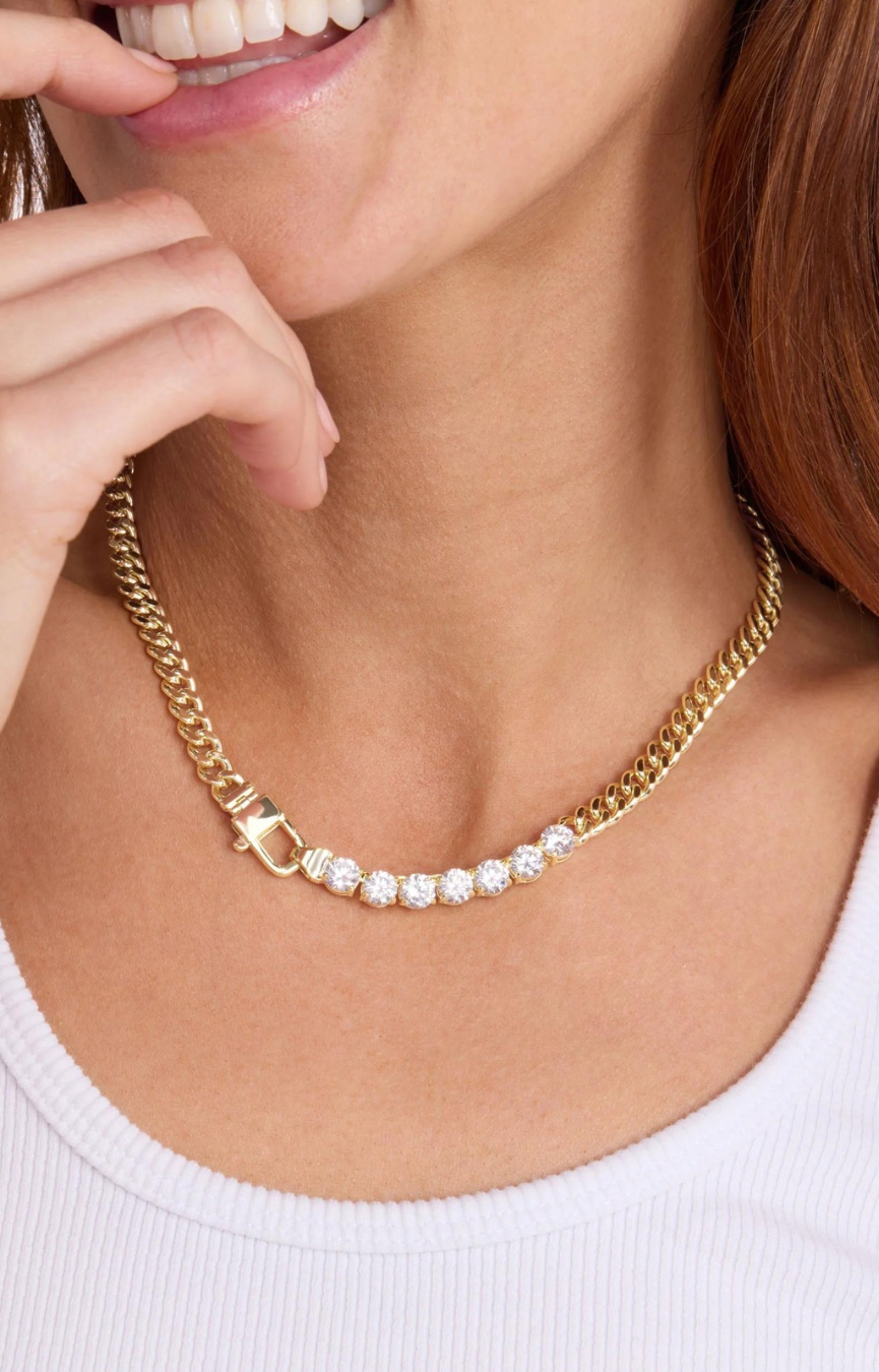 Julian Loves Diamonds Gold 16” Necklace