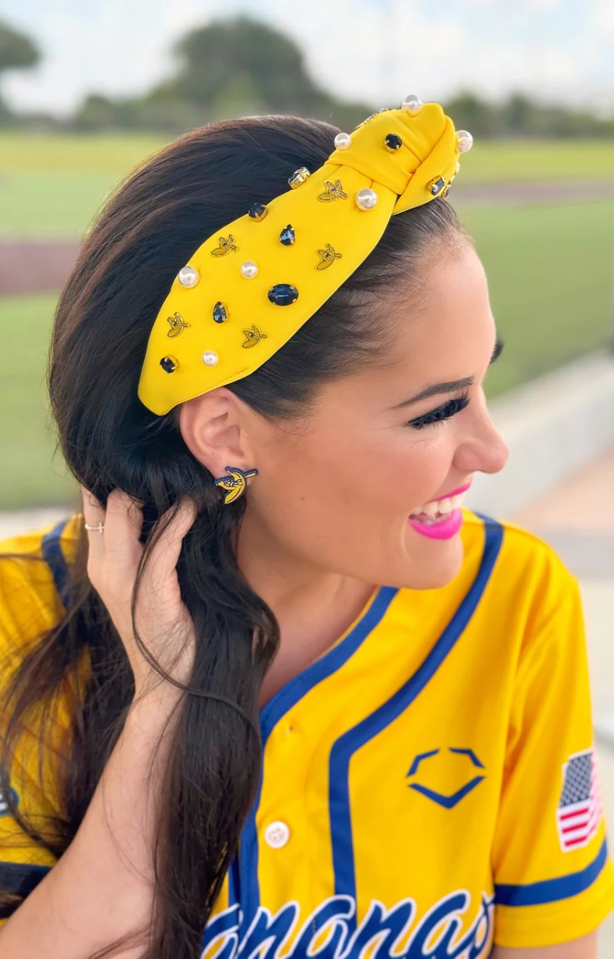 Yellow Savannah Bananas Logo Headband