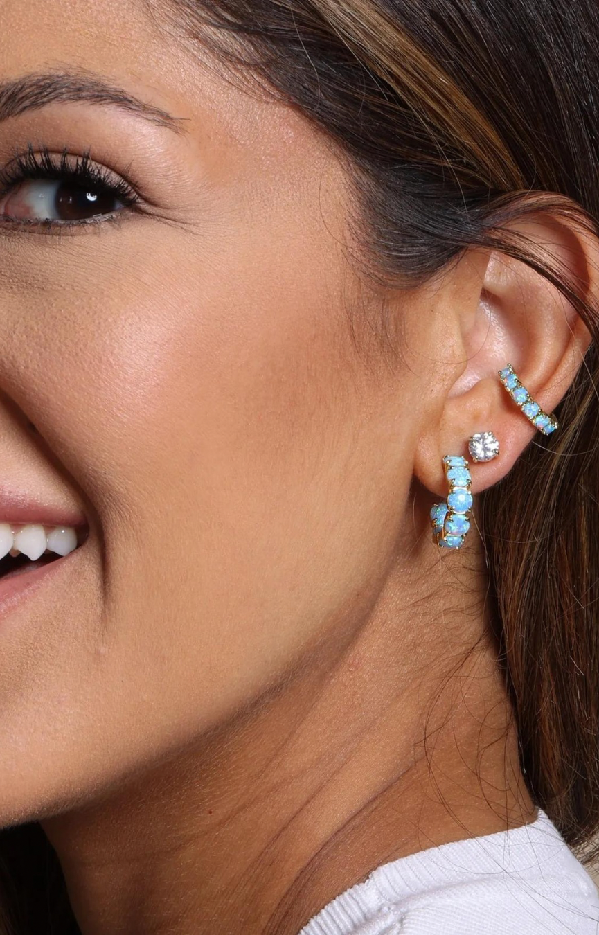 Oh She Fancy Blue Opal Ear Cuff