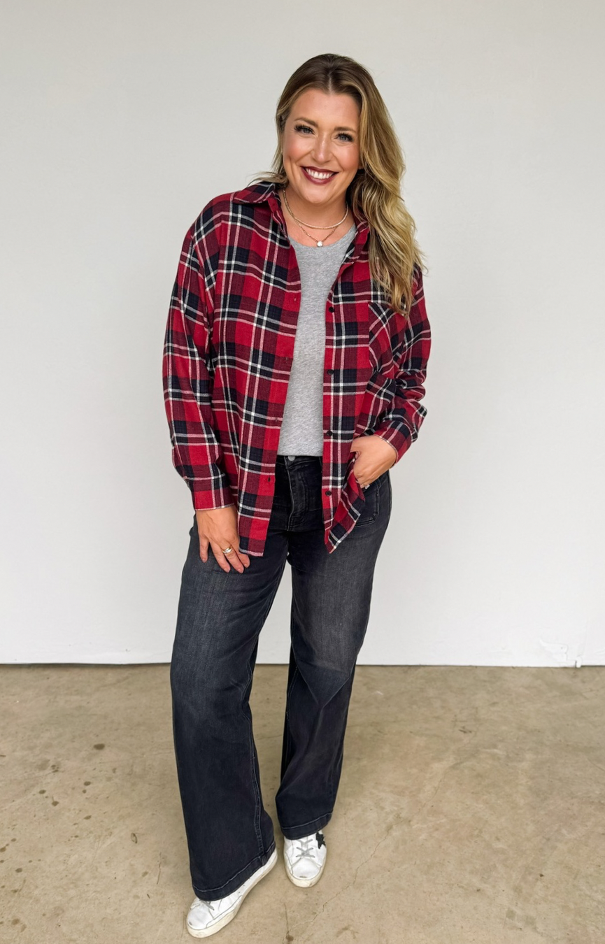 Oklahoma Meyer Varsity Oversized Plaid