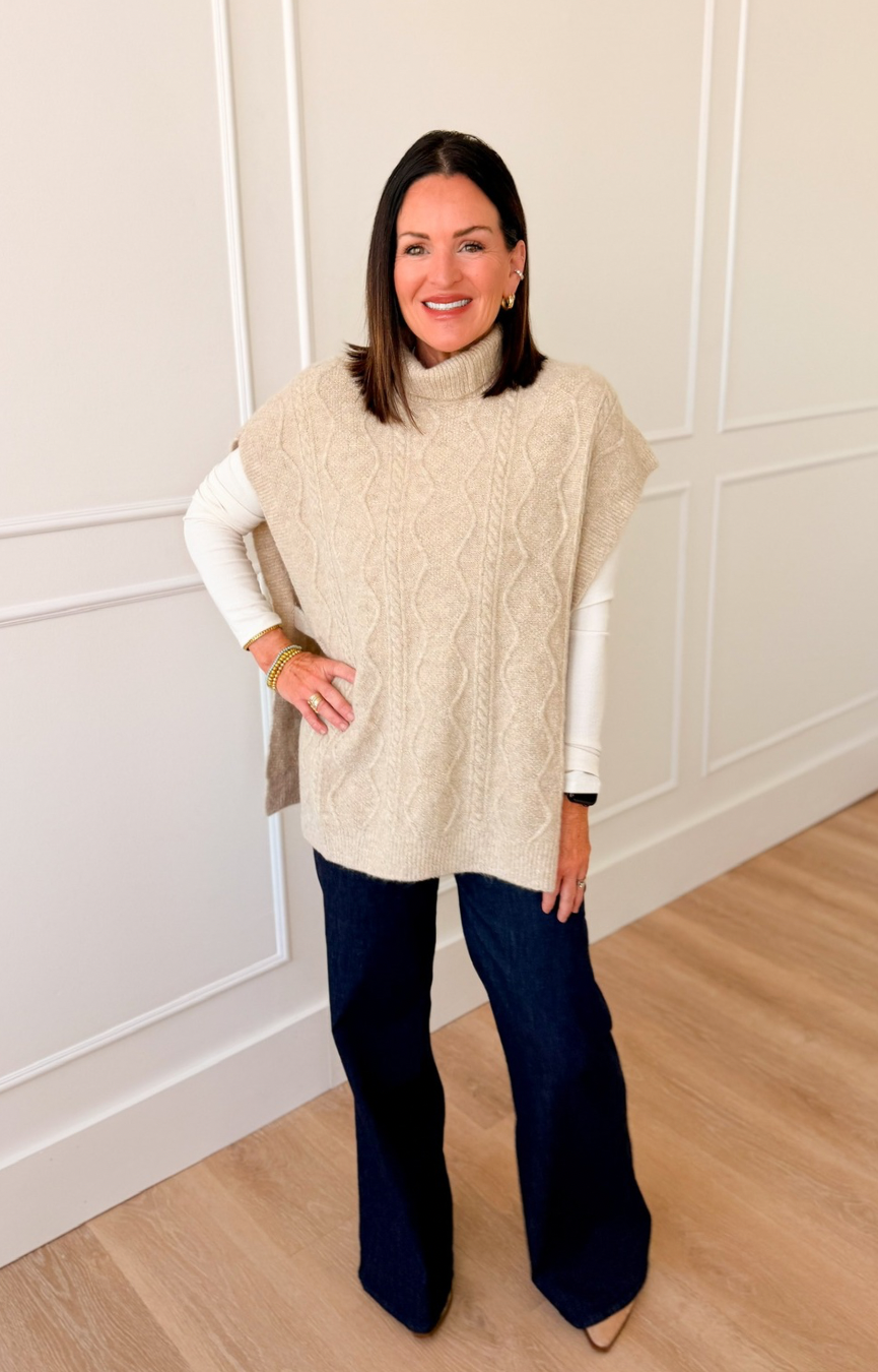 Winter Retreat Poncho O/S
