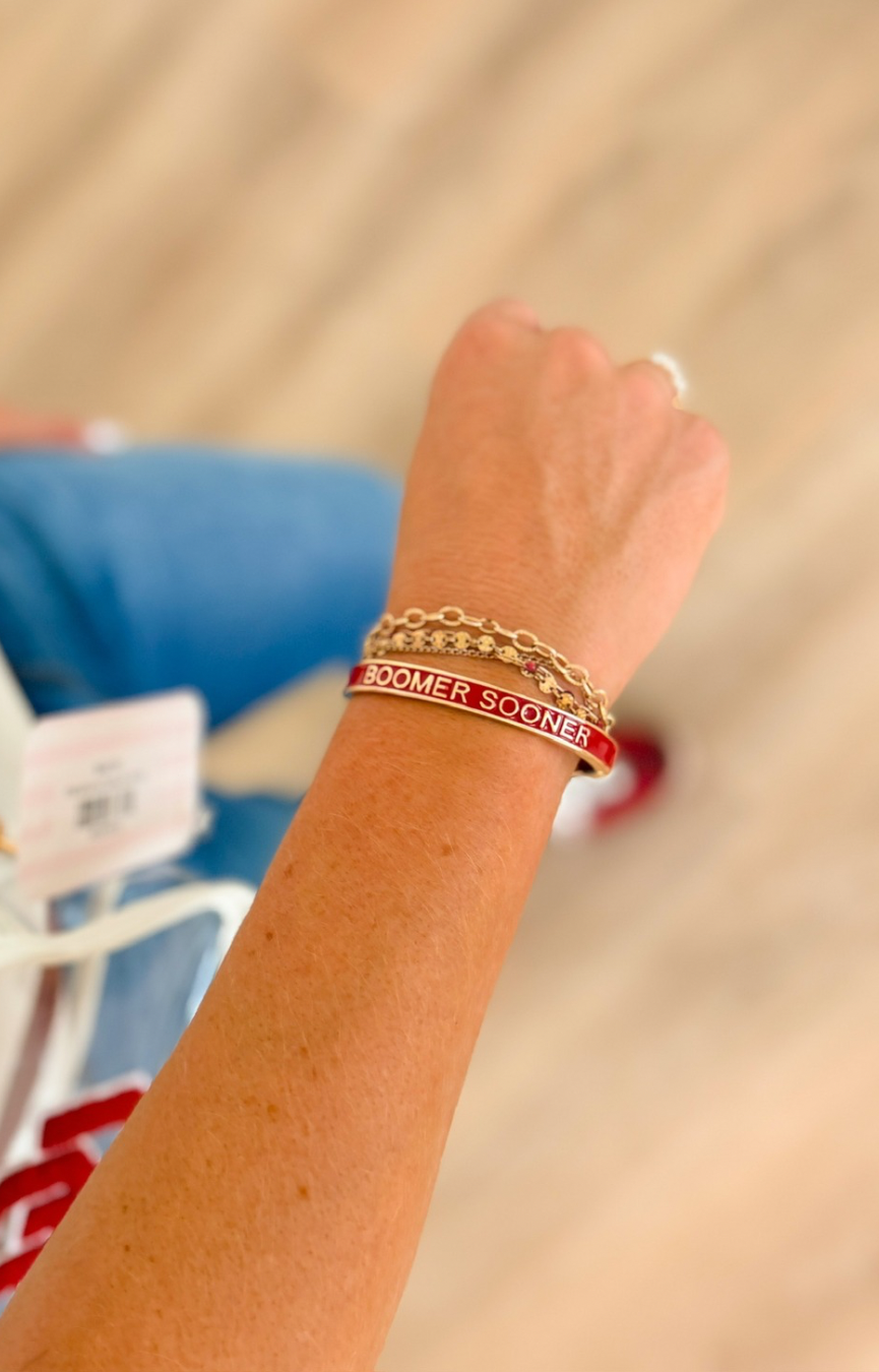 Oklahoma Enamel Hinge Bangle