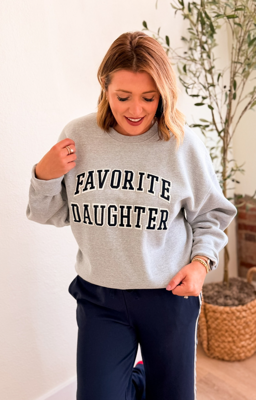 Embroidery Collegiate Sweatshirt