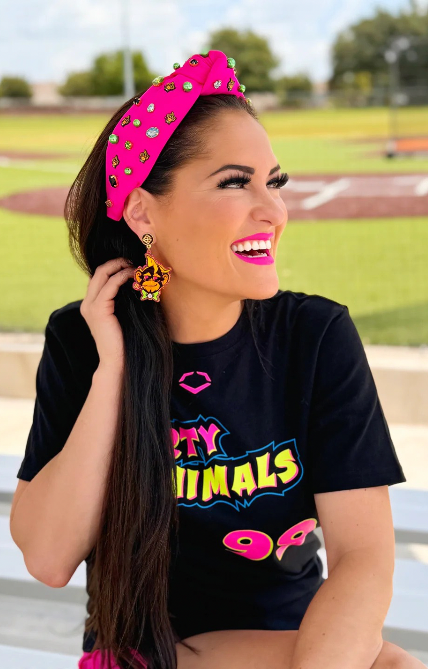 Pink Party Animals Logo Headband