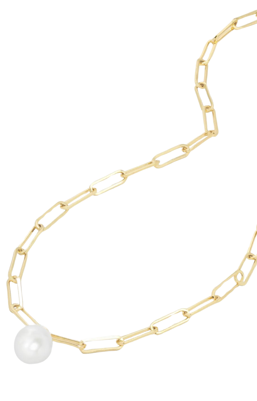 Samantha Gold Pearl Necklace