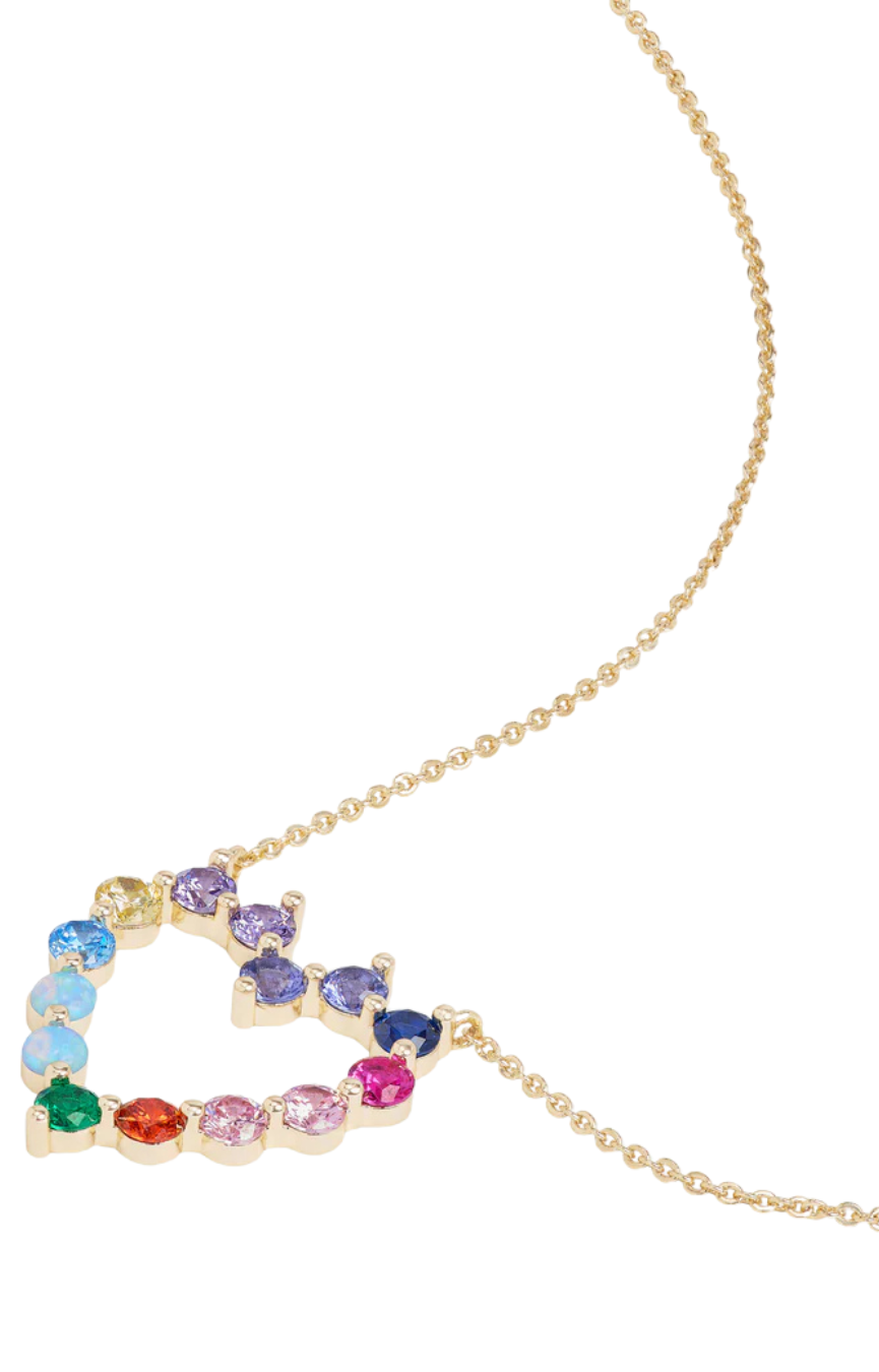 She’s An Icon Rainbow Baby Heart Necklace