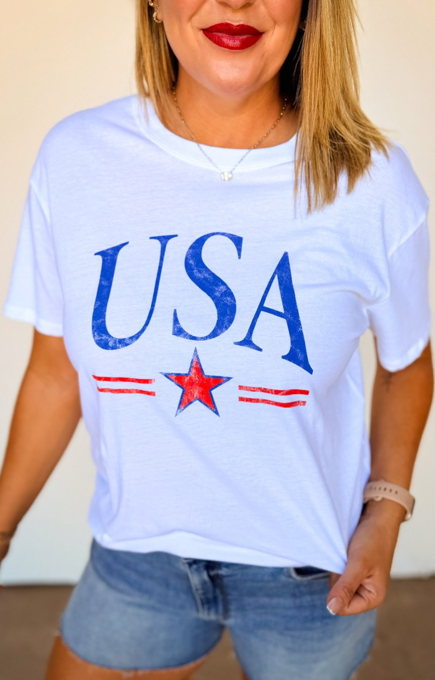USA Star Boyfriend Tee