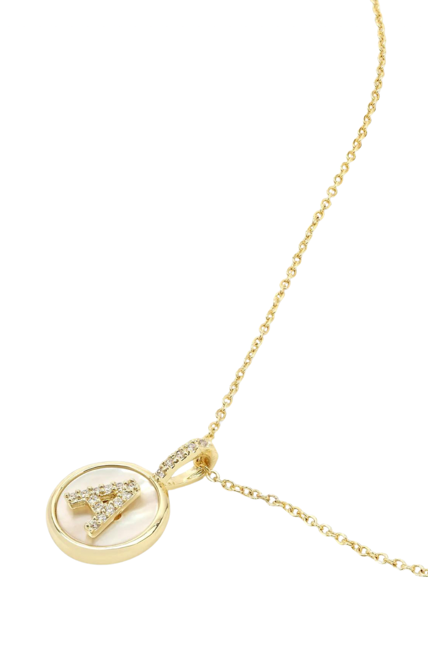 Baby Love Letters Gold Medallion Necklace