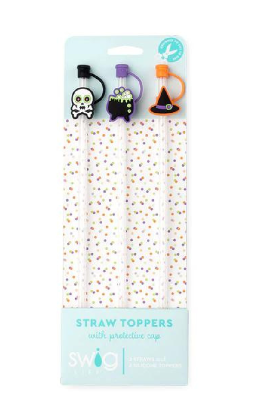 Halloween Witch Straw Topper Set