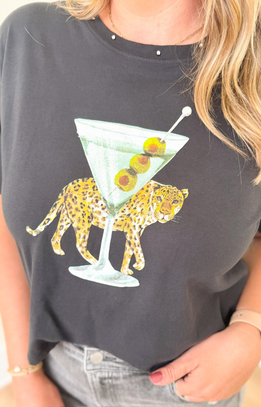 Leopard Martini Tee