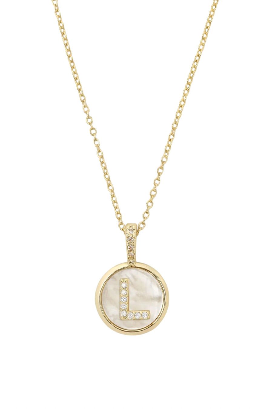 Baby Love Letters Gold Medallion Necklace