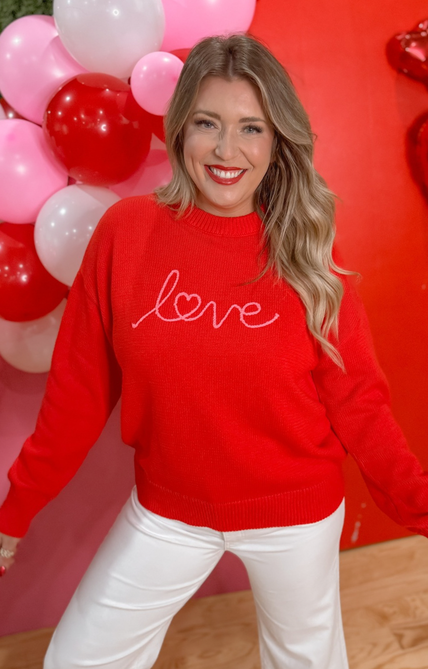 Love Notes Boyfriend Sweater