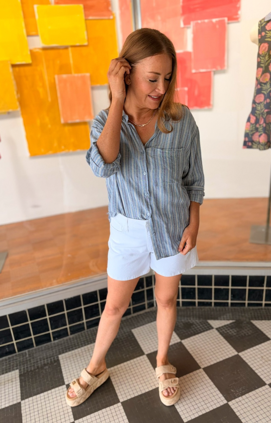 The Perfect Striped Button Up